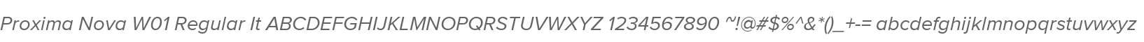 Proxima Nova W01 Regular It
