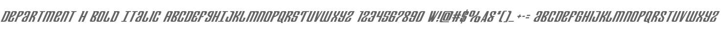 Department H Bold Italic