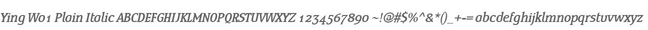 Ying W01 Plain Italic