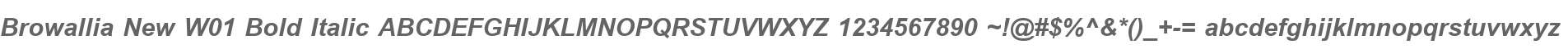 Browallia New W01 Bold Italic