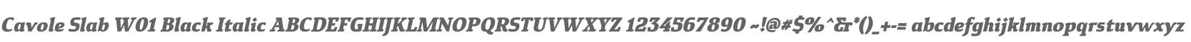 Cavole Slab W01 Black Italic