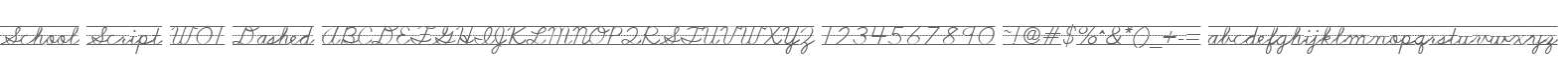 School Script W01 Dashed