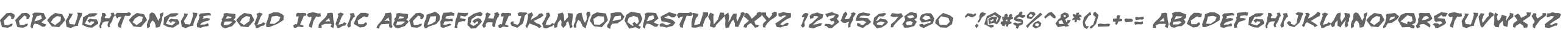 CCRoughTongue Bold Italic