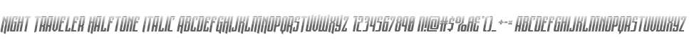 Night Traveler Halftone Italic