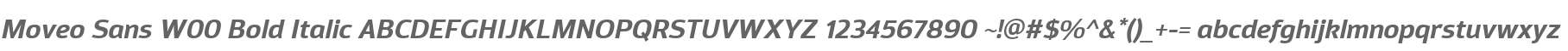 Moveo Sans W00 Bold Italic