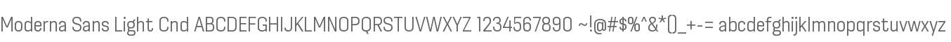 Moderna Sans Light Cnd