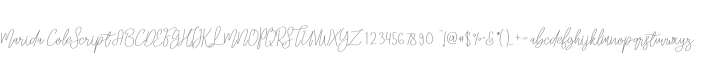 Marida Cole Script