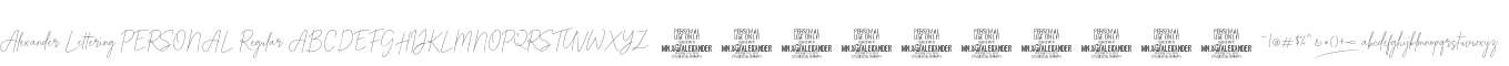 Alexander Lettering PERSONAL