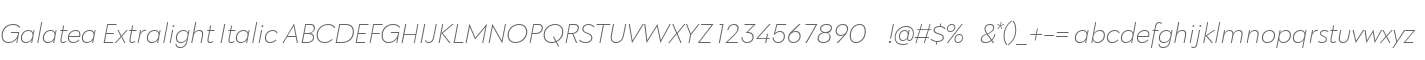 Galatea Extralight Italic