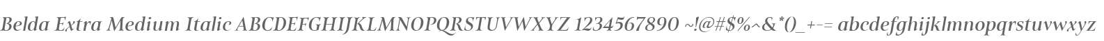 Belda Extra Medium Italic