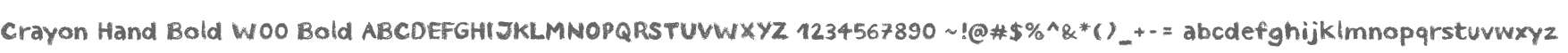 Crayon Hand Bold W00 Bold