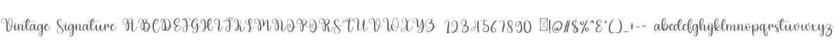 Vintage Signature