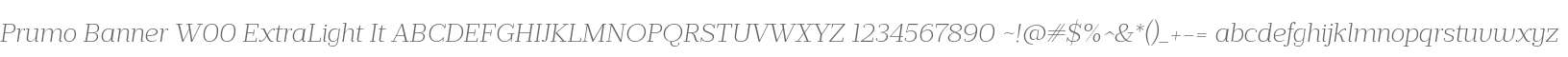 Prumo Banner W00 ExtraLight It