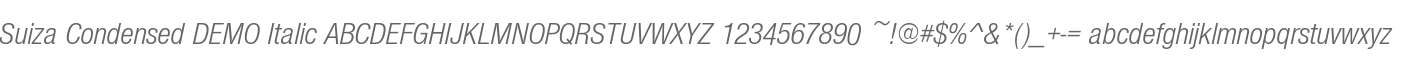 Suiza Condensed DEMO