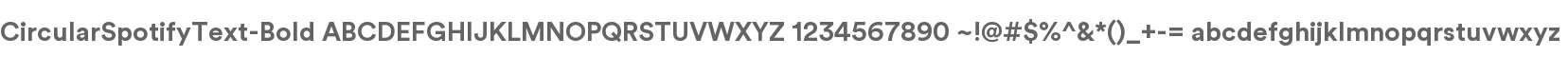 Circular Spotify Text Bold
