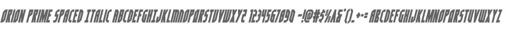 Orion Prime Spaced Italic