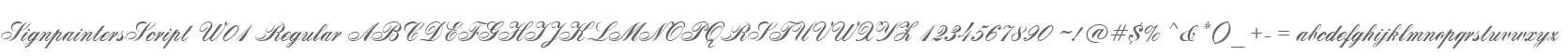 SignpaintersScript W01 Regular