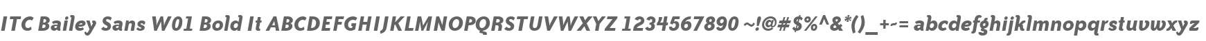 ITC Bailey Sans W01 Bold It