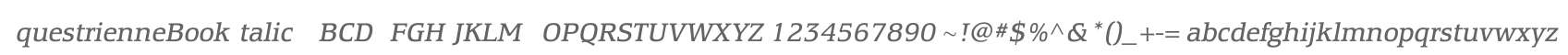 EquestrienneBookItalic