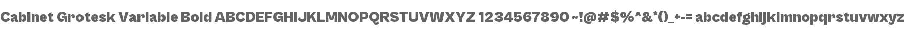 Cabinet Grotesk Variable