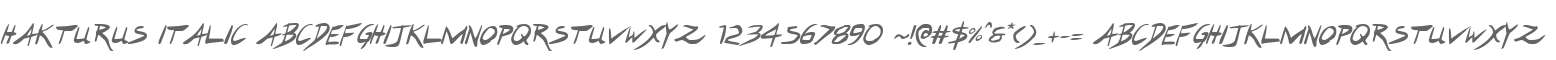 Hakturus Italic