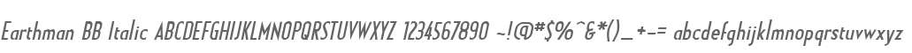 Earthman BB Italic