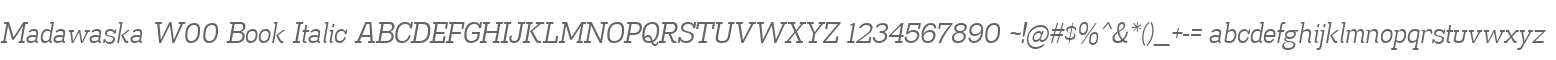 Madawaska W00 Book Italic