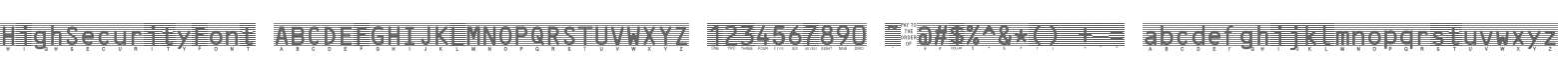 HighSecurityFont