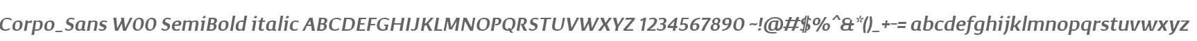 Corpo_Sans W00 SemiBold italic
