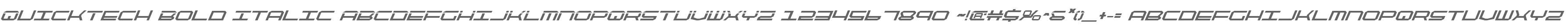 QuickTech Bold Italic