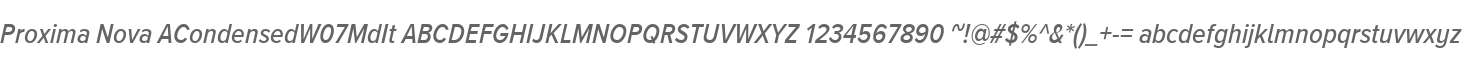 Proxima Nova ACondensedW07MdIt