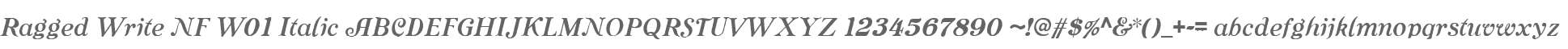 Ragged Write NF W01 Italic
