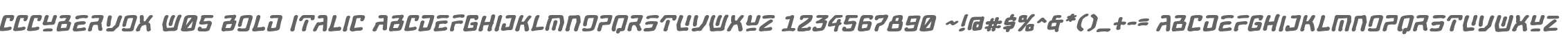 CCCybervox W05 Bold Italic