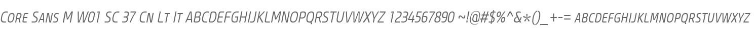 Core Sans M W01 SC 37 Cn Lt It