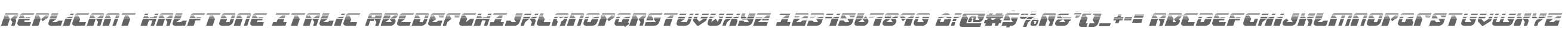 Replicant Halftone Italic
