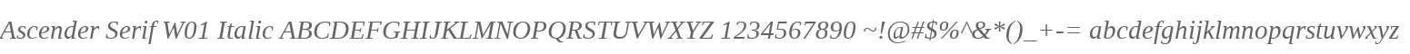Ascender Serif W01 Italic