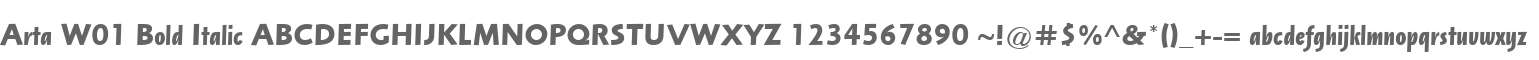 Arta W01 Bold Italic