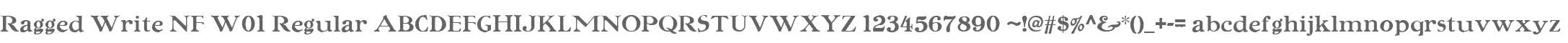 Ragged Write NF W01 Regular