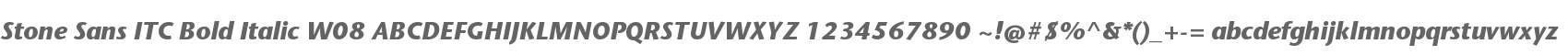 Stone Sans ITC Bold Italic W08