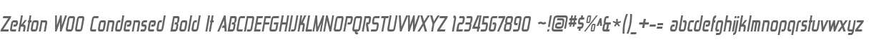 Zekton W00 Condensed Bold It