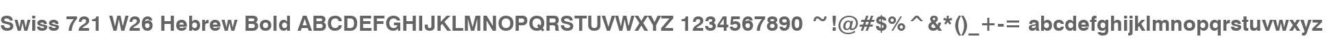 Swiss 721 W26 Hebrew Bold