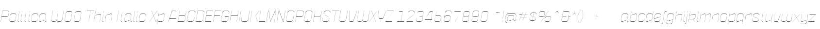 Politica W00 Thin Italic Xp