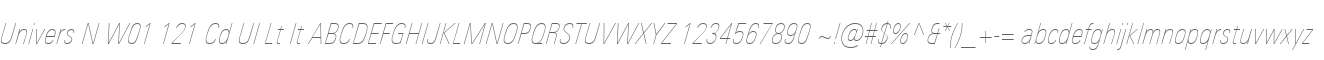 Univers N W01 121 Cd Ul Lt It