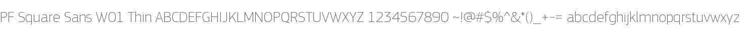 PF Square Sans W01 Thin