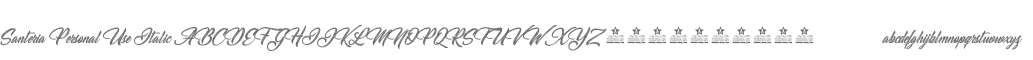 Santeria Personal Use Italic