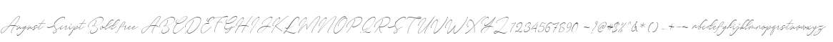 August Script Bold free