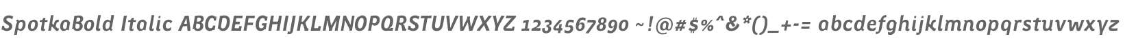 SpotkaBold Italic
