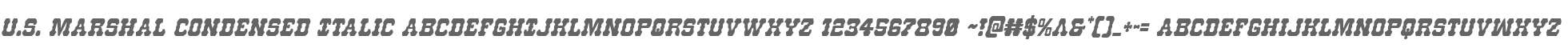 U.S. Marshal Condensed Italic