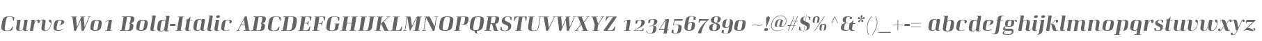 Curve W01 Bold-Italic
