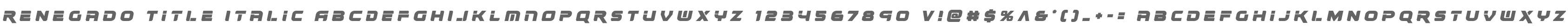 Renegado Title Italic
